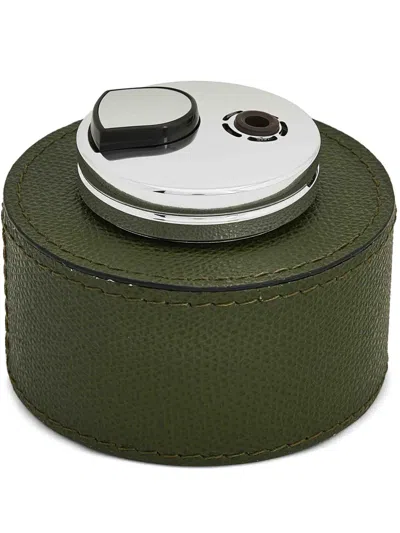 Giobagnara Montego Leather Table Lighter Case In Green