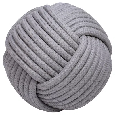Pre-owned Giobagnara Nodo Cotton Stool In Gray