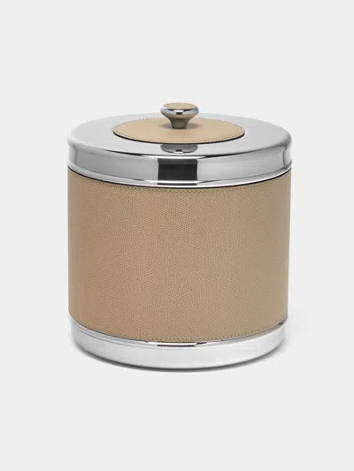 Giobagnara Ocean Leather And Steel Ice Bucket