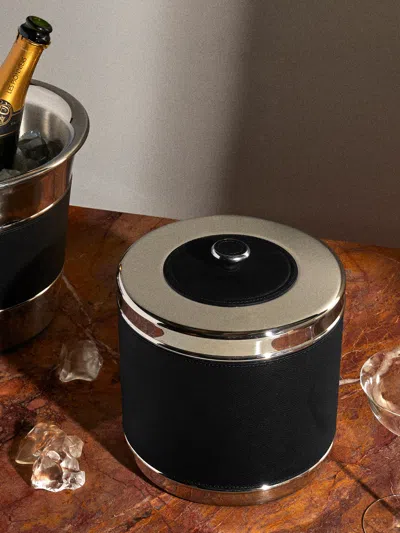 Giobagnara Ocean Leather And Steel Ice Bucket
