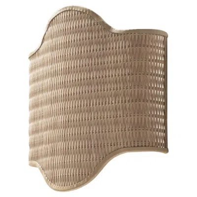 Pre-owned Giobagnara Orion Rattan Sconce Stephane Parmentier , Handwoven Rattan & Leather In Brown