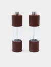 Giobagnara Otello Leather Salt And Pepper Mills (set Of 2)  Abask Gift Set