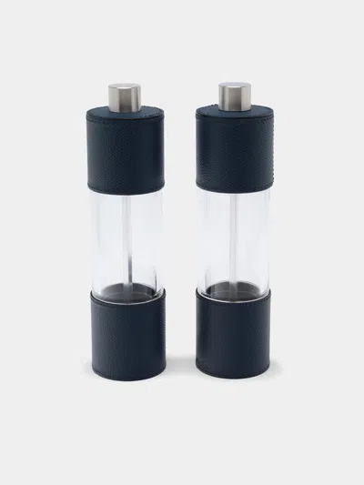 Giobagnara Otello Leather Salt And Pepper Mills (set Of 2)  Abask Gift Set In Animal Print