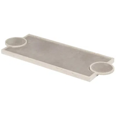 Pre-owned Giobagnara Palazzo Rectangular Tray In Gray