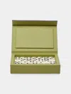 Giobagnara Parma Leather Dominoes Set  Abask Gift Set In Adult