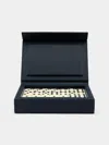 Giobagnara Parma Leather Dominoes Set  Abask Gift Set In Adult