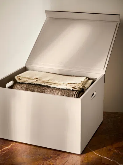 Giobagnara Parma Leather Large Closet Box In Neutral