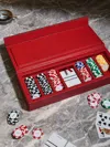 Giobagnara Parma Leather Poker Set  Abask Gift Set In Adult