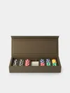 Giobagnara Parma Leather Poker Set  Abask Gift Set In Adult