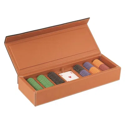 Pre-owned Giobagnara Parma Poker Case In Brown