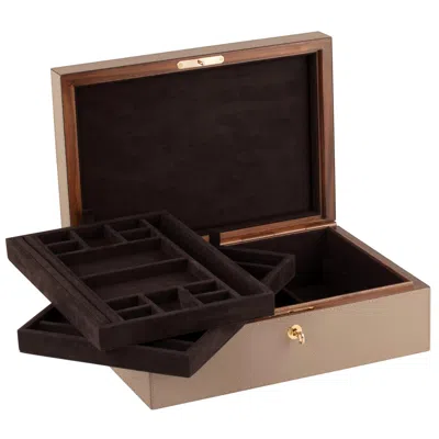 Pre-owned Giobagnara Platinum Jewelry Box In Brown