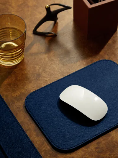 Giobagnara Polo Leather Mouse Pad  Abask Luxury Gift In  Blue