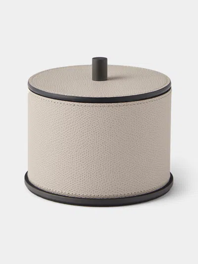 Giobagnara Positano Leather Large Box In Gray
