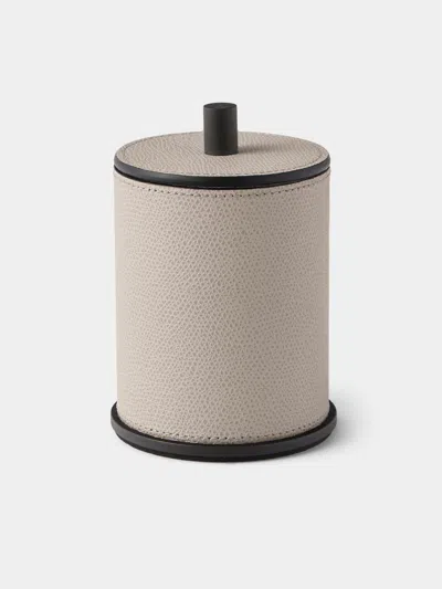 Giobagnara Positano Leather Small Box In Gray