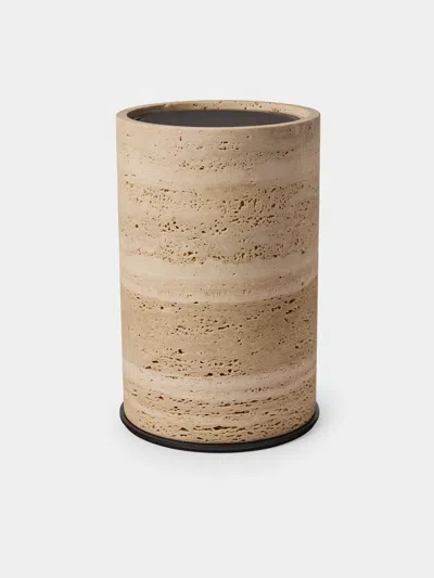 Giobagnara Positano Marble Wastepaper Bin In Neutral