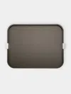 Giobagnara Puccini Leather Rectangular Tray  Abask Luxury Gift In  Grey