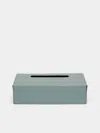 Giobagnara Ready Leather Tissue Box In Blue