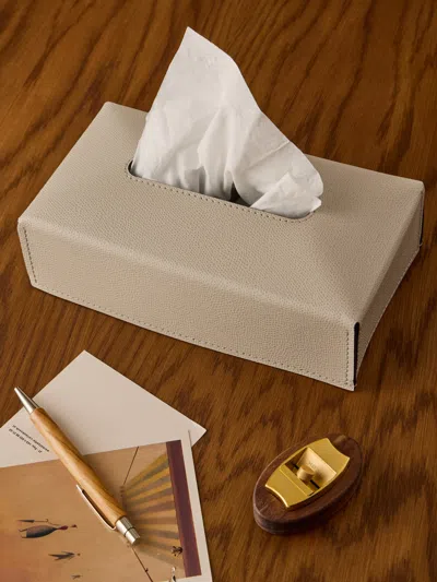 Giobagnara Ready Leather Tissue Box  Abask Luxury Gift In Neutral