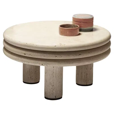 Pre-owned Giobagnara Scala Large Low Marble Coffee Table By Stephane Parmentier X  In Brown