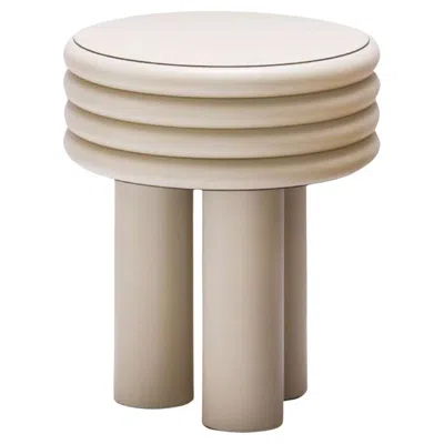 Pre-owned Giobagnara Scala Small High Leather Coffee Table By Stephane Parmentier X  In Sand
