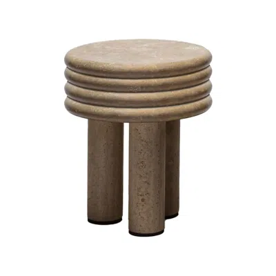Pre-owned Giobagnara Scala Small Marble Coffee Table / High Stool By Stephane Parmentier X  In Brown