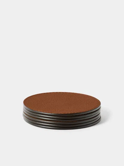 Giobagnara Tao Leather Coasters (set Of 6)