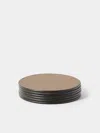 Giobagnara Tao Leather Coasters (set Of 6)