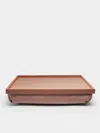 Giobagnara Teddy Leather Bed Tray  Abask Luxury Gift In  Light Pink