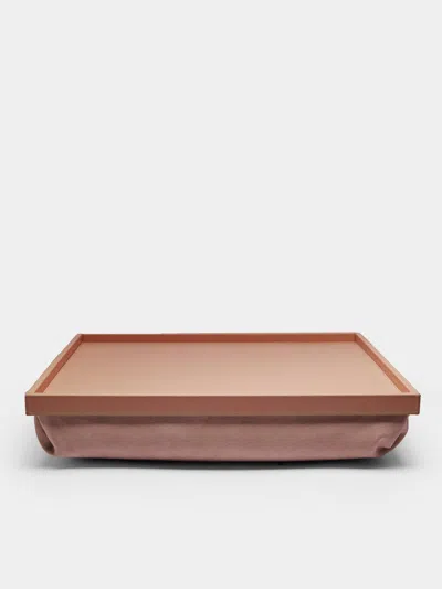 Giobagnara Teddy Leather Bed Tray  Abask Luxury Gift In Pink