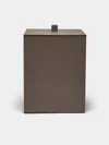 Giobagnara Walter Leather Wastepaper Bin In Brown
