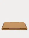Giobagnara X Poltrona Frau Leather And Walnut Placemats With Holder (set Of 6)  Abask Gift Set
