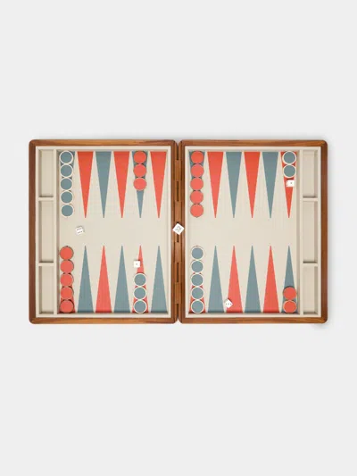 Giobagnara X Poltrona Frau Leather Backgammon Set In Multi