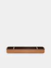 Giobagnara X Poltrona Frau Leather Flat Pen Holder In Multi