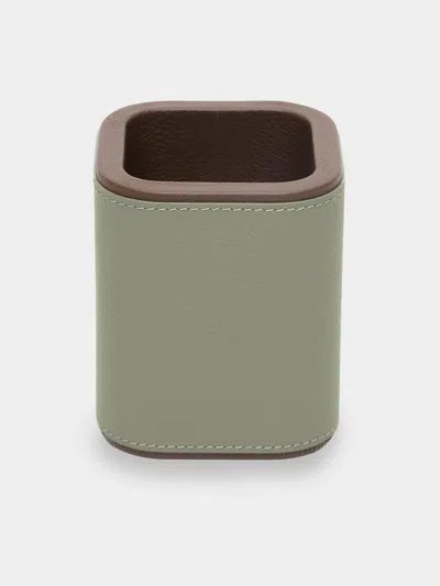 Giobagnara X Poltrona Frau Leather Pen Holder In Multi