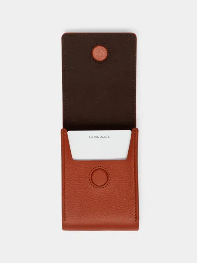 Giobagnara X Poltrona Frau Leather Playing Cards Pochette In Multi