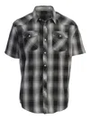 Gioberti Men's Plaid Western Shirt In 978 - Black/white/gray In Multi