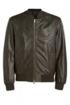 Giocasta Bomber Leather Jacket In Tek