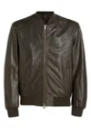 Giocasta Bomber Leather Jacket In Tek