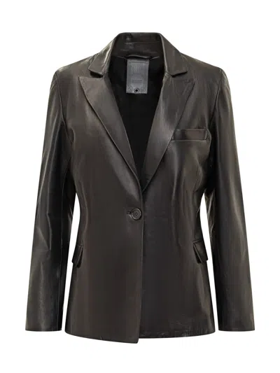 Giocasta Leather Jacket In Nero