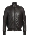 Giocasta Man Jacket Dark Brown Size 46 Soft Leather In Brown