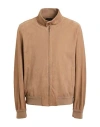Giocasta Man Jacket Light Brown Size 46 Leather