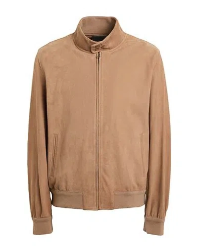 Giocasta Man Jacket Light Brown Size 46 Leather