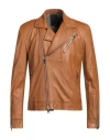 Giocasta Man Jacket Tan Size 36 Leather