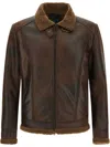 Giocasta Shearling-lining Jacket In Brown