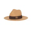 Giodoro Women's Neutrals / Brown Alvossi Fedora Camel Hat With Brown Ribbon