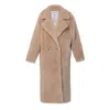 Giodoro Women's Neutrals Lacossi Teddy Bear Coat In Buttercream Color