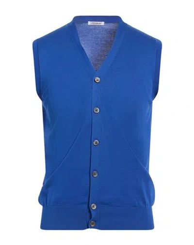 Gioferrari Man Cardigan Blue Size 40 Cotton