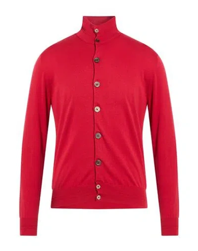 Gioferrari Man Cardigan Brick Size 40 Cotton In Red