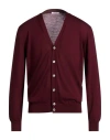 Gioferrari Man Cardigan Burgundy Size 44 Wool In Blue