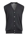 Gioferrari Man Cardigan Charcoal Size 50 Merino Wool In Gray